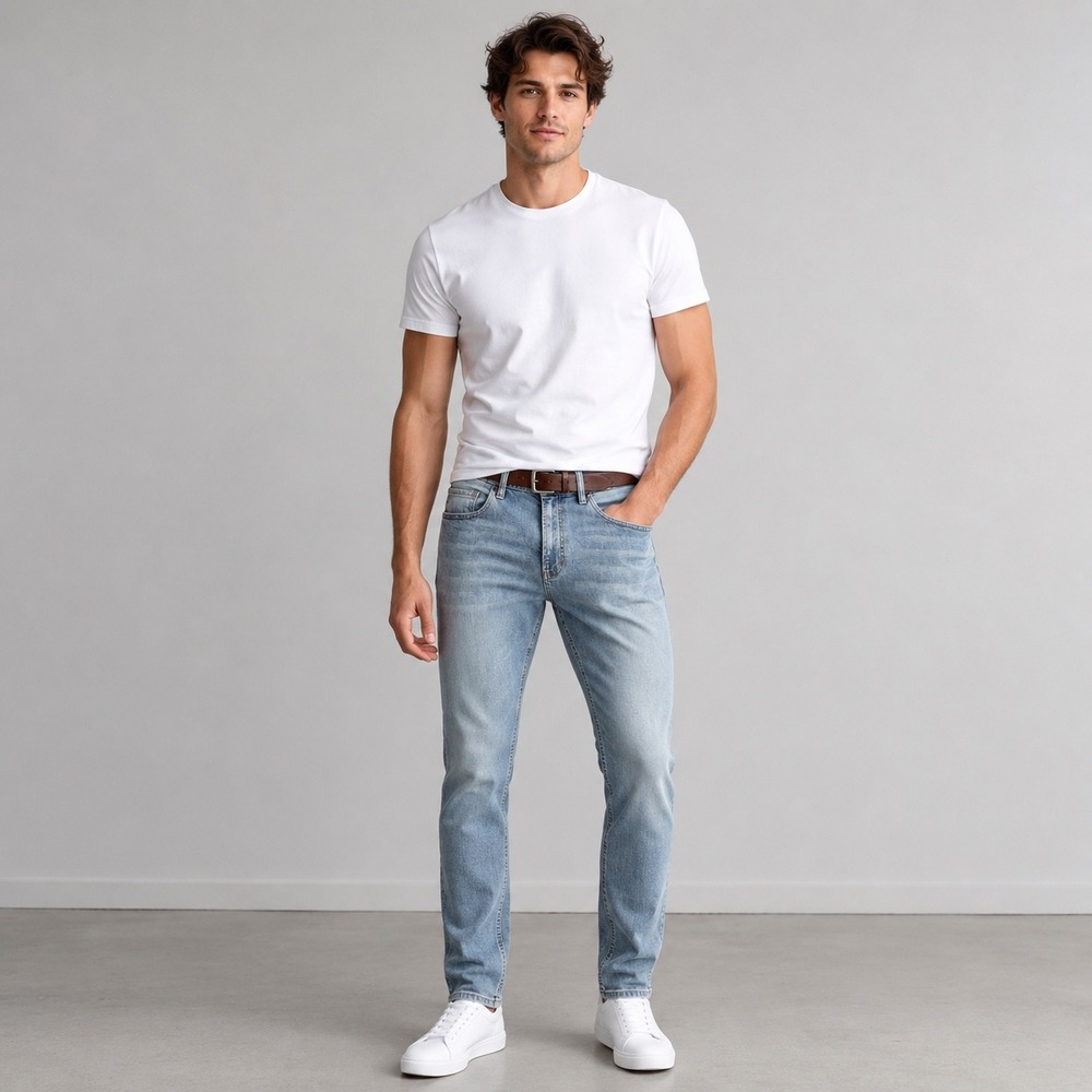 American Rag 36x32 Slim Fit Light Wash Stretch Denim Streetwear Normcore NWT